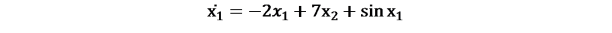 KutoolsEquPic:(x_1 ) ̇=−2?_1+〖7x〗_2+sin⁡〖x_1 〗