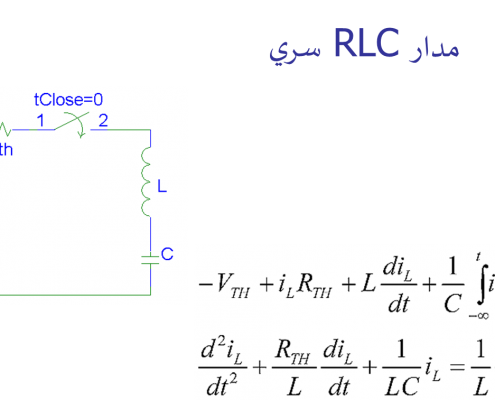 محاسبه جریان مقاومت, سلف و خازن در مدار RLC توسط متلب