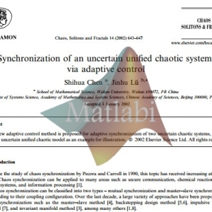 Synchronization of an uncertain unified chaotic system via adaptive control