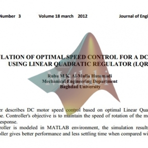 Simulation Of Optimal Speed Control For A Dc Motor Using Linear Quadratic Regulator (Lqr)