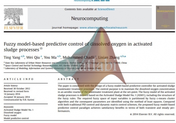 Fuzzy model-based predictive control of dissolved oxygen in activated_sludg processes