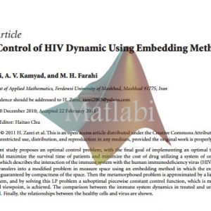 Optimal Control of HIV Dynamic Using Embedding Method