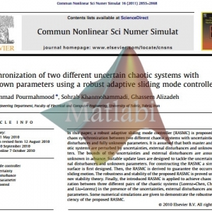 Synchronization of two different uncertain chaotic systems with unknown parameters using a robust adaptive sliding mode controller
