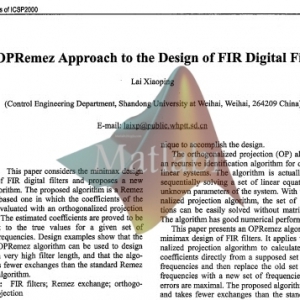 An OPRemez Approach to the Design of FIR Digital Filters