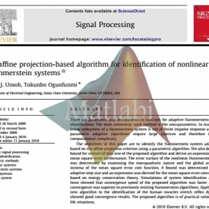 An affine projection-based algorithm for identification of nonlinear Hammerste in system