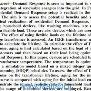 Effect of Demand Response on Transformer Lifetime Expectation